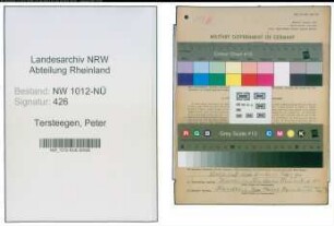 Entnazifizierung Peter Tersteegen , geb. 15.01.1912 (Landwirt)