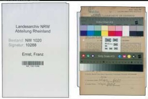Entnazifizierung Franz Ernst , geb. 06.08.1901 (Dentist)