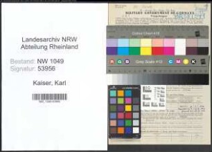 Entnazifizierung Karl Kaiser , geb. 04.04.1918 (Arzt)