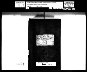 Alte Aufschrift: "Copial in Parthey Sachen"