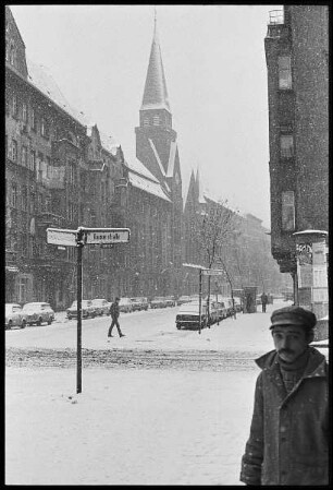 Schnee : Senefelderstraße Ecke Raumerstraße