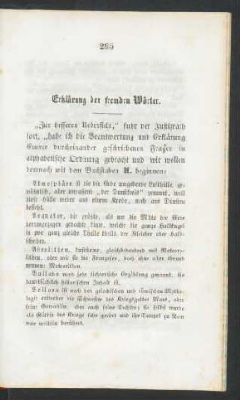 Erklärung der fremden Wörter.