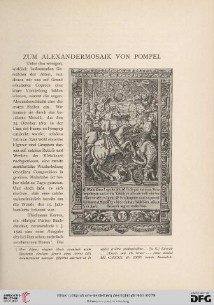 Zum Alexandermosaik von Pompei