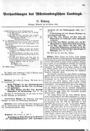 11. Sitzung, Stuttgart, 22.10.1924