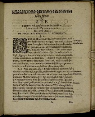 Sectio I. Prooemialis.
