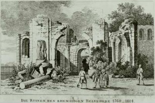 Die Ruine des ehemaligen Belvedere in Dresden (1760-1814)