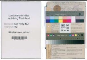 Entnazifizierung Alfred Klostermann , geb. 04.02.1892 (Arzt)