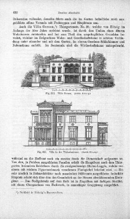 Fig. 313. Villa Gerson ; Abbildung: Fig. 315. Villa in der Viktoriastrasse