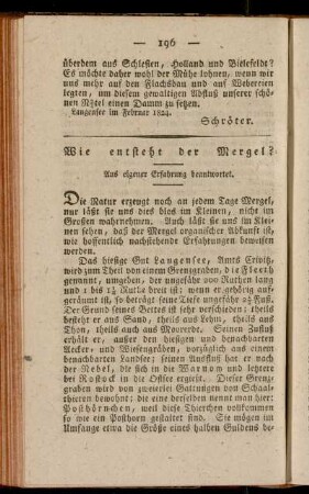 Wie entsteht der Mergel?