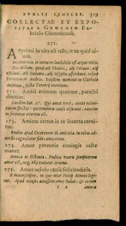 Collectae Et Expositae A Georgio Fabricio Chemnicense.
