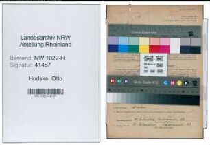 Entnazifizierung Otto Hodske , geb. 18.06.1901 (Kaufmann)