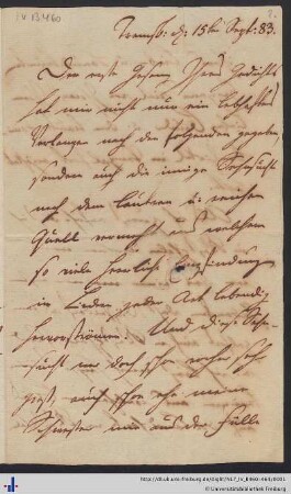 Briefe von Friedrich Leopold zu Stolberg-Stolberg an Johann Georg Jacobi