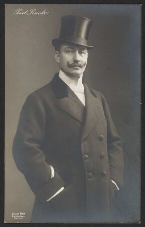 Porträtfoto von Paul Lincke mit Zylinder