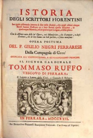 Istoria degli Scrittori Fiorentini