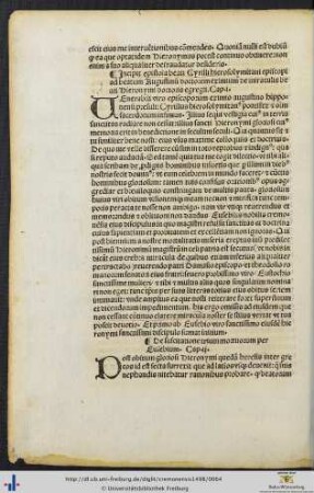 Epistola beati Cyrilli hierosolymitani episcopi ad beatum Augustinus doctorem eximium de miraculis beati Hieronymu doctoris egregii Cap. I