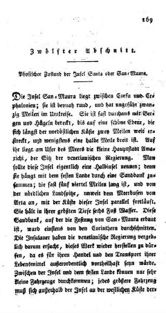 Zwölfter Abschnitt: Beschreibung der Insel San-Maura.