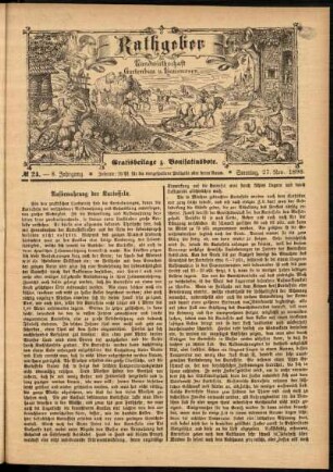 Ausgabe vom Sonntag, den 27. November 1898.