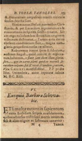 VI. Exequiae Barbarae Schwabiae.