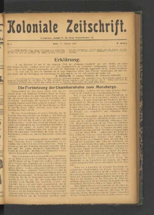 Nr. 4. Berlin, 15. Februar 1909. 10. Jahrgang