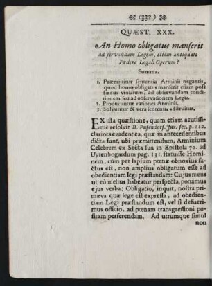 Quaest. XXX. An Homo obligatus manserit ad servandam Legem ...