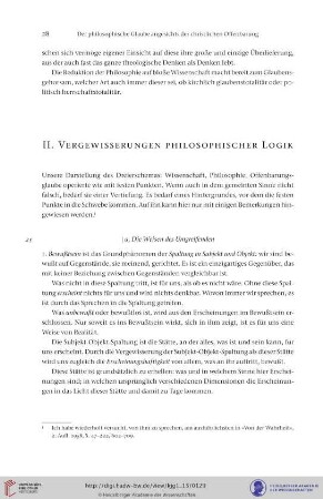 II. Vergewisserungen philosophischer Logik