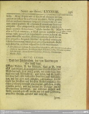 Artic. LXXXIX. Bitt des Fürsprechen, der von Amstwegen oder sonst klagt