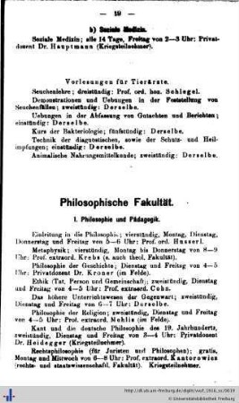 Philosophische Fakultät.