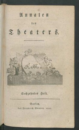 Sechzehntes Heft. Artikel I. - VII.