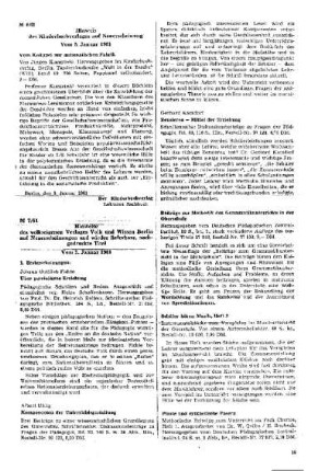 Hinweise des volkseigenen Verlages Volk und Wissen Berlin auf Neuerscheinungen und wieder lieferbare, nachgedruckte Titel : 7/61 Vom 5. Januar 1961 ; [Mitteilungen]