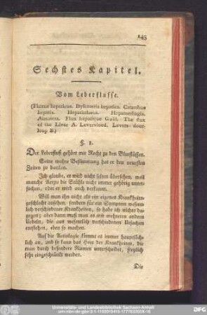 Sechstes Kapitel. Vom Leberflusse.