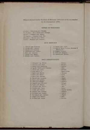 Elenco dei soci della Societa di Scienze naturali ed Eoonomiohe AI 31 Dicembre 1896.