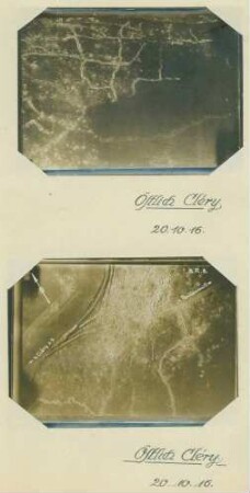 2 Fotos des Geländes östlich von Cléry(-sur-Somme) (Luftbilder)