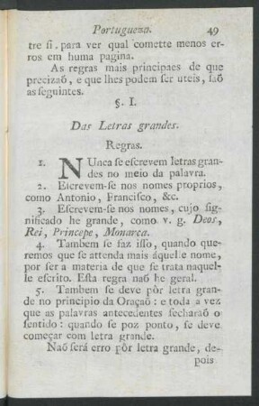 §. I. - Das Letras grandes.