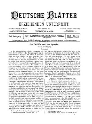 Der Gefühlsinhalt der Sprache : (Fortsetzung)