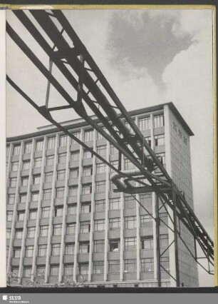 Das Konstruktionshochhaus des VTA (VEB Verlade- und Transportanlagenbau)