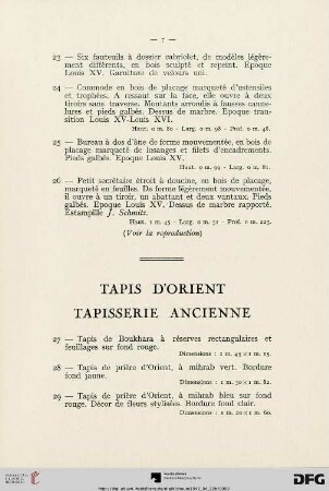 Tapis d'orient - Tapisserie ancienne (Nr. 27-31)