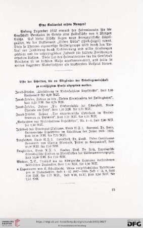 1: Eine Kulturtat ersten Ranges!