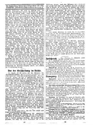 Vor der Entscheidung im Reiche
