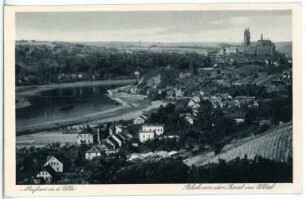 Meißen. Blick ins Elbtal auf Meißen, von der Bosel aus