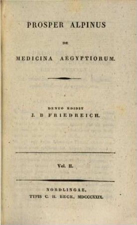 De medicina Aegyptiorum, 2