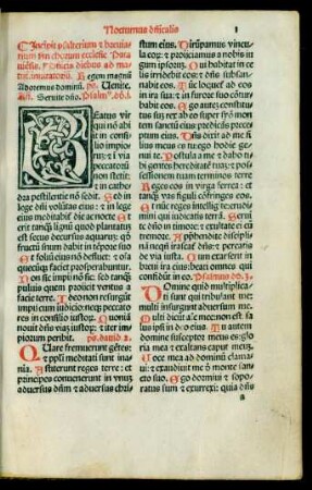 Incipit psalterium et breviarum secundum chorum ecclesie Pataniensis.