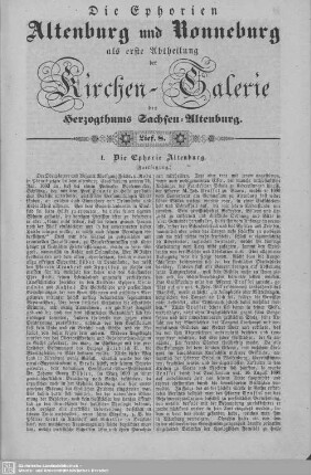 I. Die Ephorie Altenburg (Fortsetzung), Gödern (mit Romschütz) (Fortsetzung) : 8. Lieferung