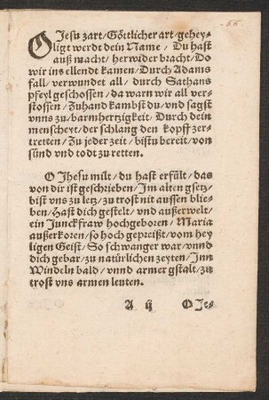 O Jesu zart/ Göttlicher art/