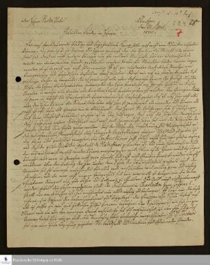 Brief von Johann Ernst Bergmann an Johann Friedrich Nebe über die Folgen der Sklaverei sowie die wirtschaftliche Entwicklung in Georgia.