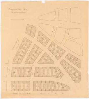 Parzellierungsplan für das Tempelhofer Feld: Planungsunterlage, Parzellierungsplan 1:1000
