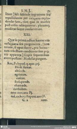 XXI. Quae in primis adhuc ...