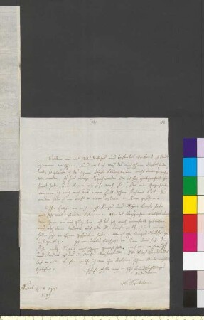 Brief von Tischbein, Johann Heinrich Wilhelm an Goethe, Johann Wolfgang von