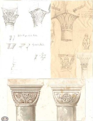 Lange, Ludwig; Lange - Archiv: II.4 Muhamedanischer Stil; Byzantinischer Stil - Kapitelle (Ansichten, Details)
