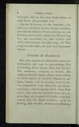 Ursachen der Krankheiten.