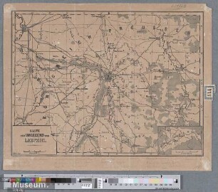 Karte der Umgegend von Leipzig